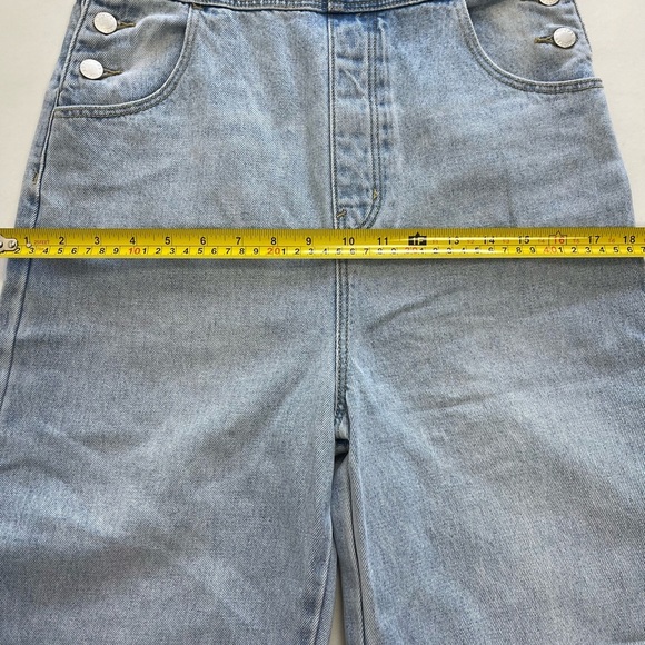 Rollas Old Mate Light Wash Denim Flare Overalls – Size 26 - Picture 6 of 16